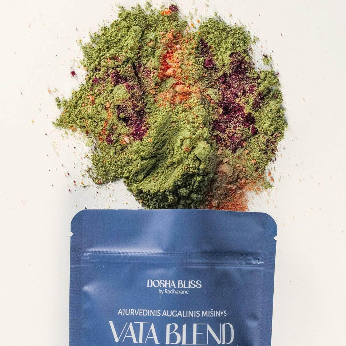 Vata Blend augalinis mišinys paskirstytas ant paviršiaus